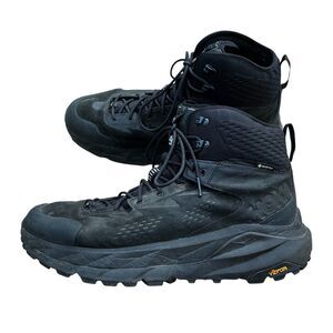 Hoka One One Kaha GTX Vibram Black Phantom Hiking Boots Men's Size 14 Outodoor